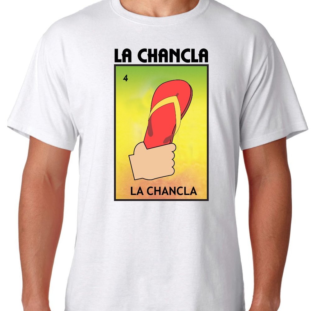 La Chancla T shirt Loteria Tee Shirt Mexican Bingo Funny Polaca Lottery Game
